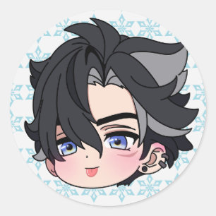 Wriothesley Chibi Genshin Impact Classic Round Sticker