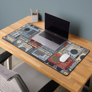 Wrist Radio Communicators - Retro Tech Desk Mat