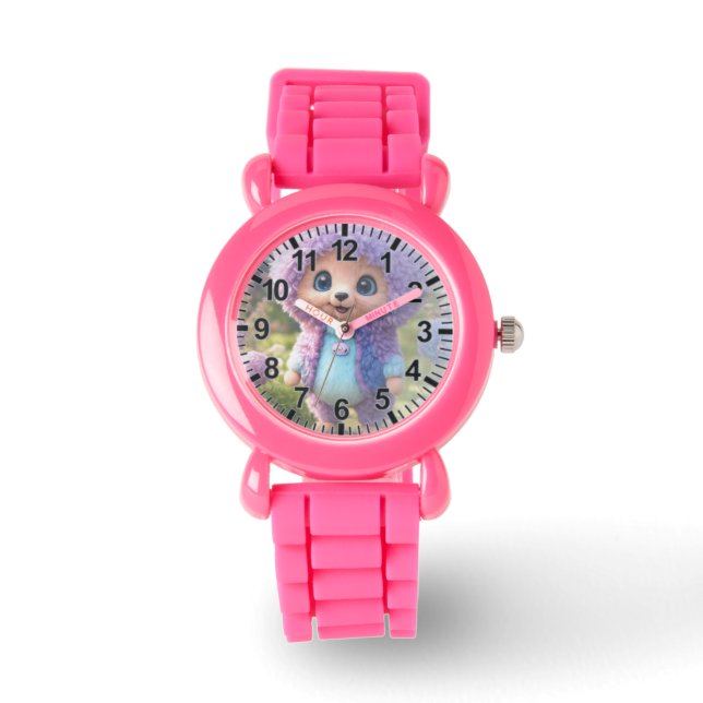 Wrist Watch with baby doll design for kids (Front)