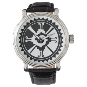 Wristwatch with Hunab Ku Mayan Symbol