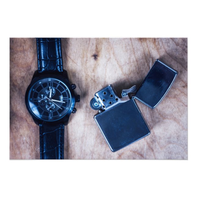 wristwatch with  lighter photo print (Front)