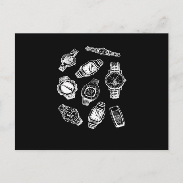 Wristwatches Luxury Watches Clocks Clock Postcard (Front)