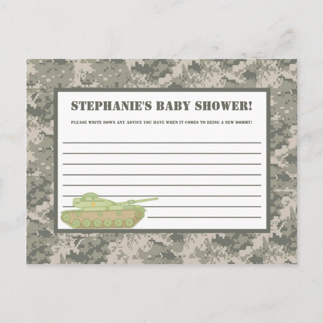 Writable Advice Card ARMY ACU Camoflauge Digital (Front)