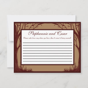 Writable Advice Card Autumn Tree