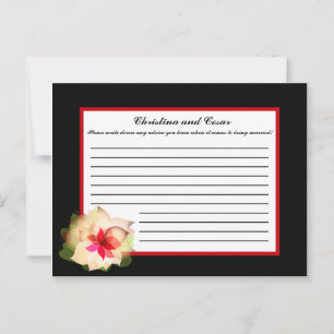 Writable Advice Card Colourful Lotus Flower black 
