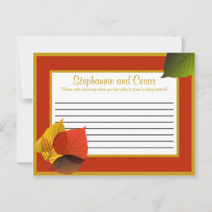 Writable Advice Card Foliage Leaves