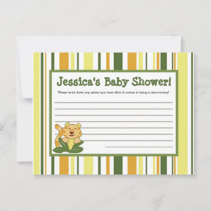 Writable Advice Card Jungle Babies Animals