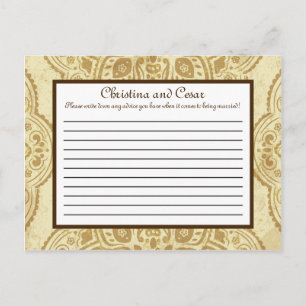 Writable Advice Card Moroccan Party