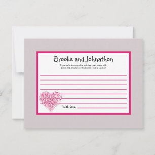 Writable Advice Card Pink Floral Petals Flower
