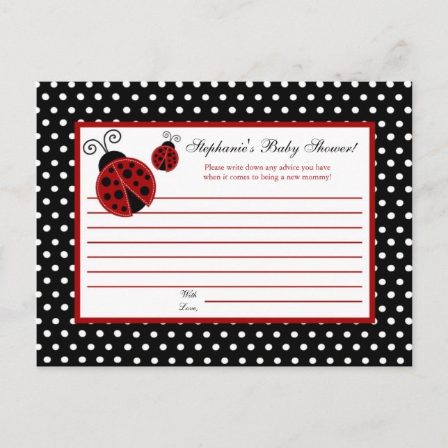 Writable Advice Card Red Ladybug (Front)