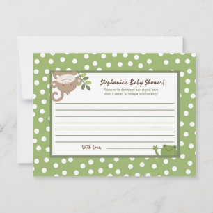 Writable Advice Card Safari Jungle Animals Green