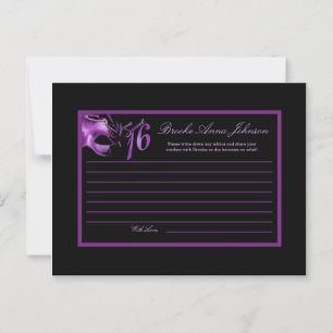 Writable Advice Card Sweet 16 Purple Lilac Black