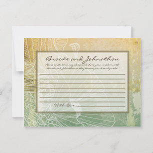 Writable Advice Card Vintage Floral Antique