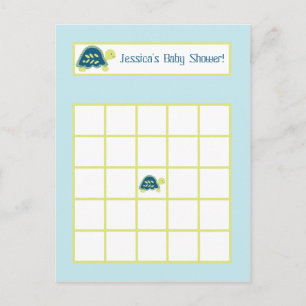 Writable Bingo Card Blue Sea Turtles