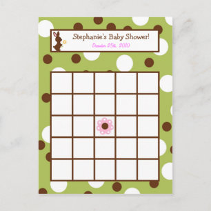 Writable Bingo Card Forest Friends Bunny
