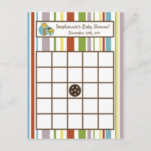 Writable Bingo Card Jungle Tales Safari