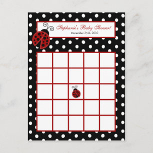 Writable Bingo Card Red Ladybug