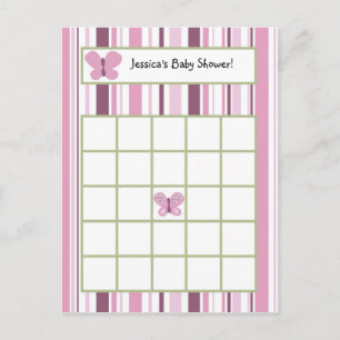 Writable Bingo Card Sugar Plum Butterfly
