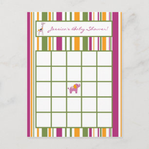 Writable Bingo Card Sweet Safari