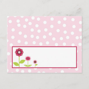 Writable Place Card Berry Garden Pink Flower