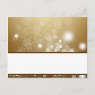 Writable Place Card Christmas Copper Blur
