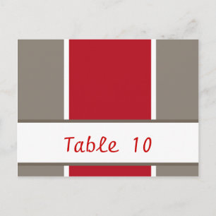 Writable Place Card Crimson Red Grey Bg White Swir