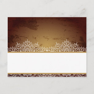 Writable Place Card Deep Moroccan Brown