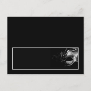Writable Place Card Mis XV Silver Black