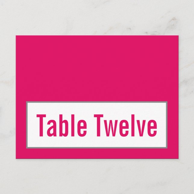 Writable Place Card Modern Grey Damask Lace Print (Front)