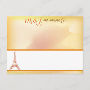 Writable Place Card Paris Peach
