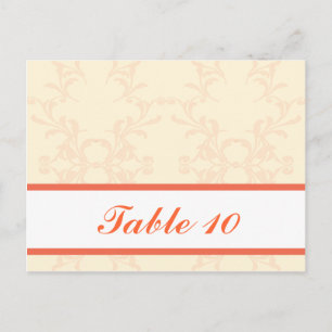 Writable Place Card Pinkish/Peach Formal Scrolls E