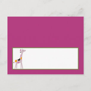Writable Place Card Sweet Safari