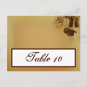 Writable Place Card Western Cowgirl Hat/Boots Brow