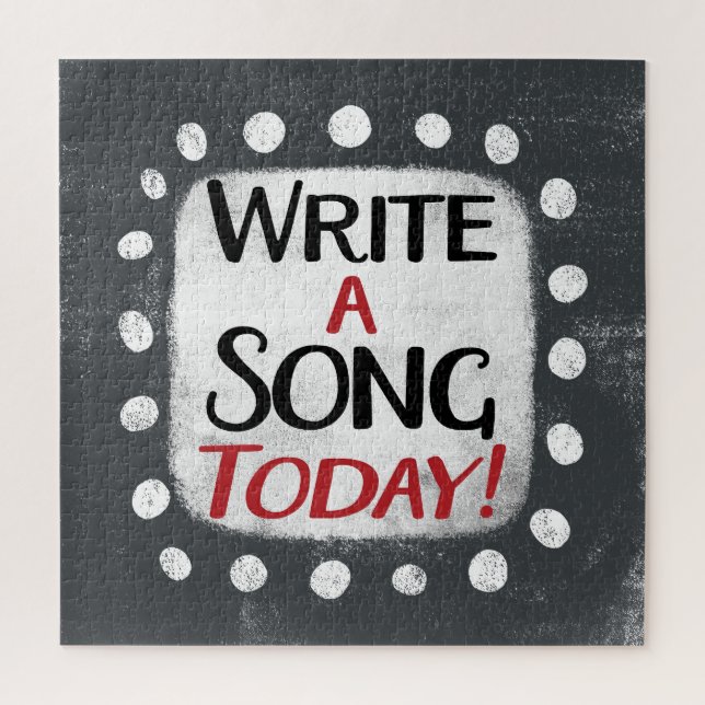 Write A Song Today Jigsaw Puzzle (Vertical)