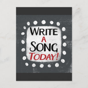 Write A Song Today Postcard