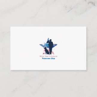 Write a Tribute on Veterans Day - Honouring Heroes Enclosure Card