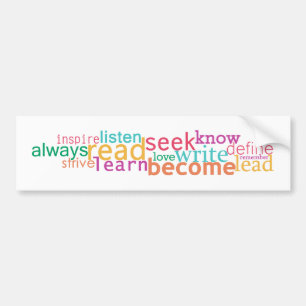 Write, Define, Inspire Bumpersticker Bumper Sticker