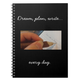 Write Every Day Blank Notebook, black Notebook