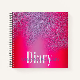 Write in festive bright pink: customisable  diary notebook