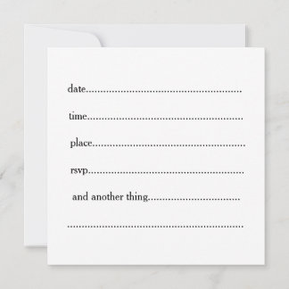 Write-in Invitation