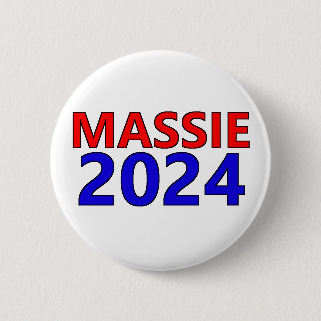 Write in Rep.Thomas Massie for President 2024 6 Cm Round Badge (Front)