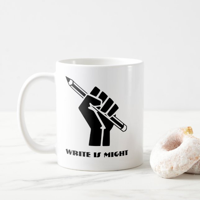 Write is Might Coffee Mug (With Donut)