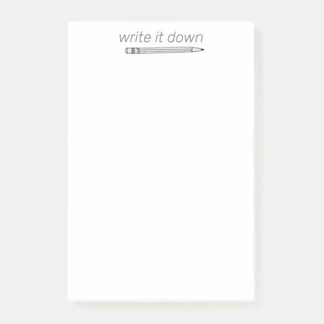 WRITE IT DOWN POST-IT NOTES (Front)