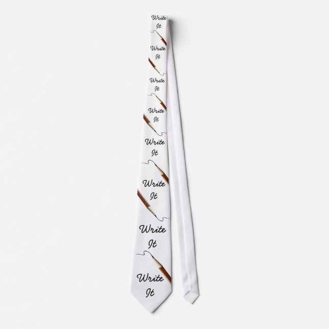 Write It  With Pencils Neck Tie (Front)
