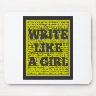 Write Like a Girl Charcoal Mouse Mat