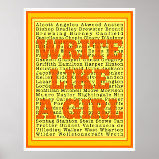 Write Like a Girl Citrus Print