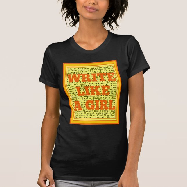 Write Like a Girl Citrus T-Shirt (Front)