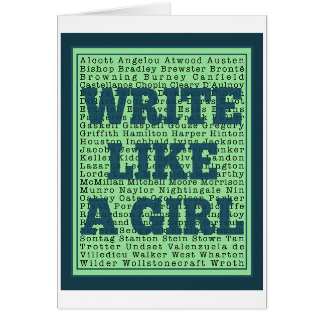 Write Like a Girl Peacock (Front)