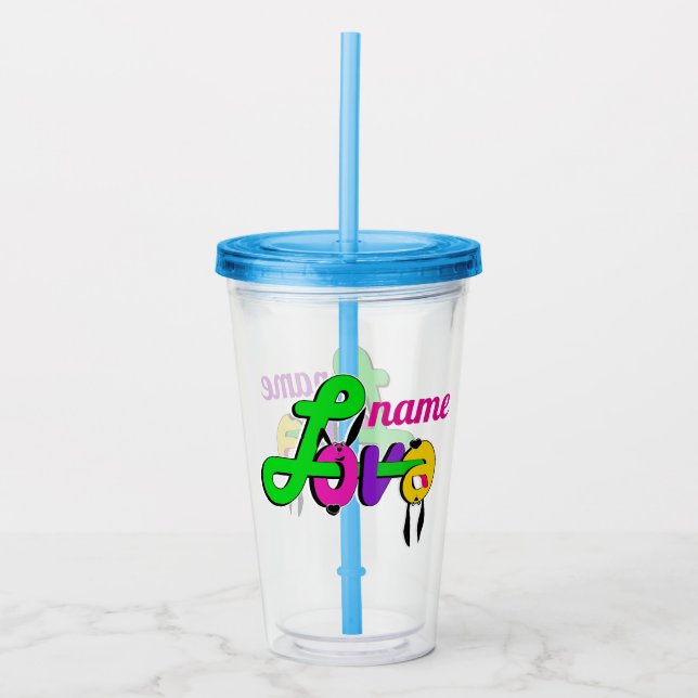 Write name acrylic tumbler (Front)