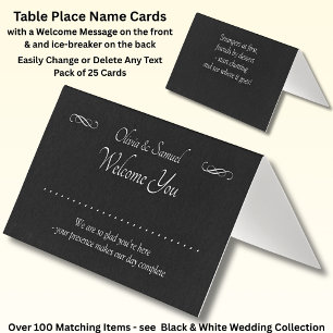 Write Name - Table Place Card - with Messages